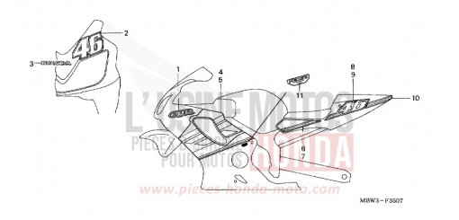 STREIFEN (8) CBR600FR1 de 2001